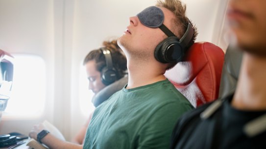 Remaining seated for long periods on flights can cause your back to get sore.