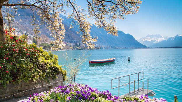 Day trip to Lake Geneva in Montreux, known as the Swiss Riviera.