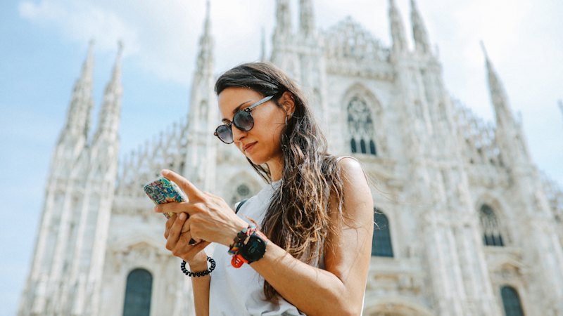Articles recommend eSIMs for European mobile roaming and note landline calling options