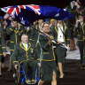 The Australian team at the 2006 Commonwealth Games opening ceremony at the MCG.