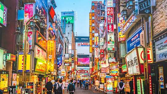 The bright lights of Shinjuku.