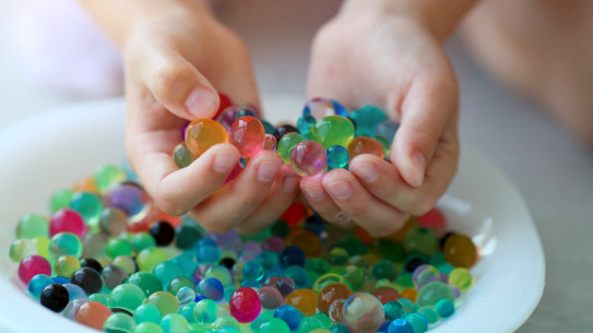 Water beads may be popular sensory toys, but they pose a risk to young children.
