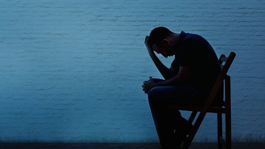 Depressed young person. 