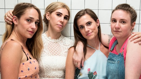 Jemima Kirke, Zosia Mamet, Allison Williams and Lena Dunham in Girls. 