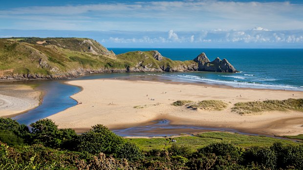 Tranquil Three Cliffs Bay.