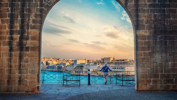 The view from the Upper Barraka Gardens in Valletta
