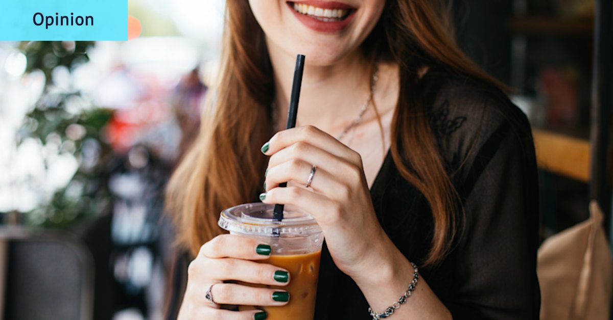 Is it ok to take an iced coffee into a job interview?