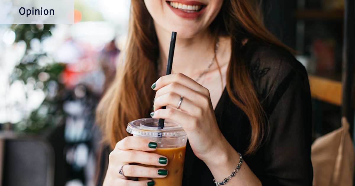 Is it ok to take an iced coffee into a job interview?