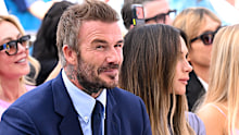 His family sat front row during the ceremony. 