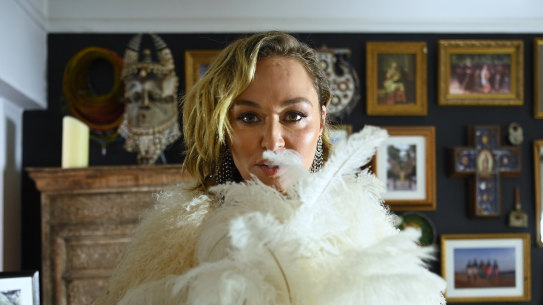 Designer Camilla Franks, at home in Sydney, has spoken about her fertility history after having her ovaries removed to prevent further cancers. 