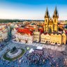 Prague’s Old Town Square in the evening.