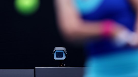 Line judges were replaced by an electronic system at the 2021 Australian Open.