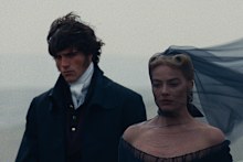 Margot Robbie and Jacob Elordi star in Emerald Fennell’s “Wuthering Heights”.