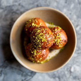 Loukoumades (honey doughnuts).