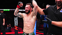 Kaan Ofli celebrates his win at UFC 325 earlier this year.