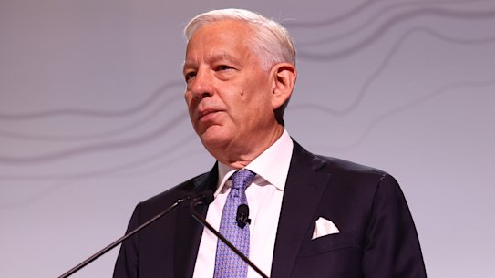 AFR Chairman Dominic Barton at the Rio Tinto AGM in Perth.