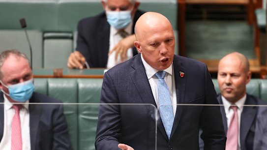 Defence Minister Peter Dutton is attempting to paint Labor as soft on China.
