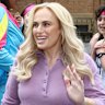 Rebel Wilson outside the Federal Court last week.