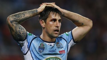 Mitchell Pearce was a regular punching bag for success-starved NSW fans.