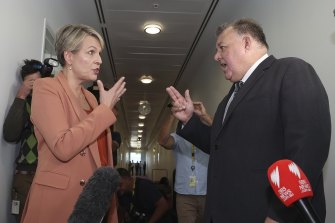 Shadow Minister for Education and Shadow Minister for Women Tanya Plibersek and Liberal MP Craig Kelly .