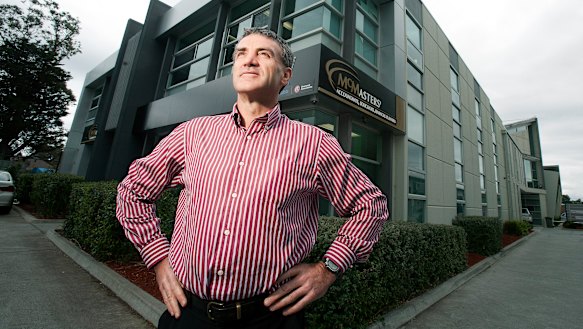 Dover financial planning's Terry McMaster outside his Melbourne office.