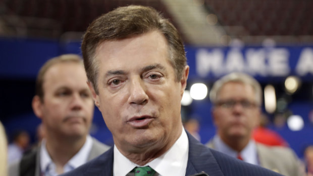 Then-Donald Trump campaign chairman Paul Manafort at the Republican National Convention in Cleveland in July 2016.