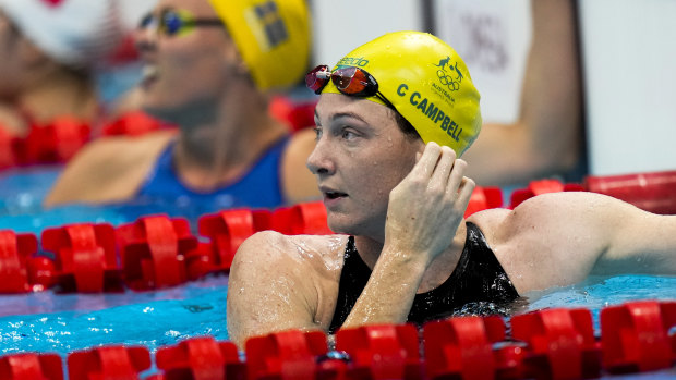 Cate Campbell in the Tokyo pool.