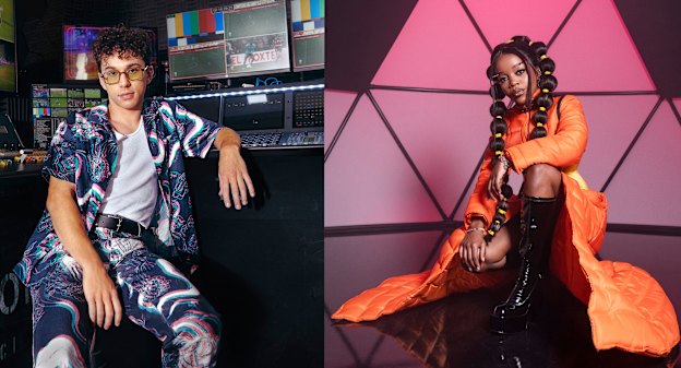 Young Franco and Tkay Maidza, two of the artists behind the track which the A-Leagues spent $2 million on - much to the anger of some clubs.