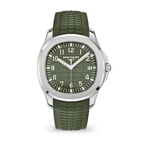 Anthony Spon-Smith covets a Patek Philippe “Aquanaut” watch with an olive band.