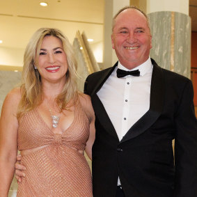 Federal opposition spokesman for veterans’ affairs Barnaby Joyce and his wife Vikki Campion.