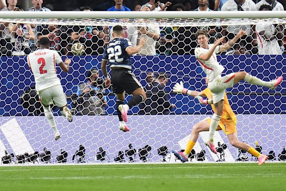 Another shot of Martinez’s equaliser.