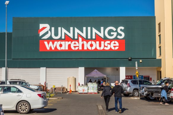 Major retailers such as Wesfarmers’ owned Bunnings could feel the pain from a spending slowdown.