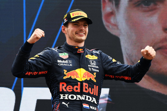 Dutch driver Max Verstappen after winning the French Grand Prix for Red Bull at Circuit Paul Ricard on Sunday.