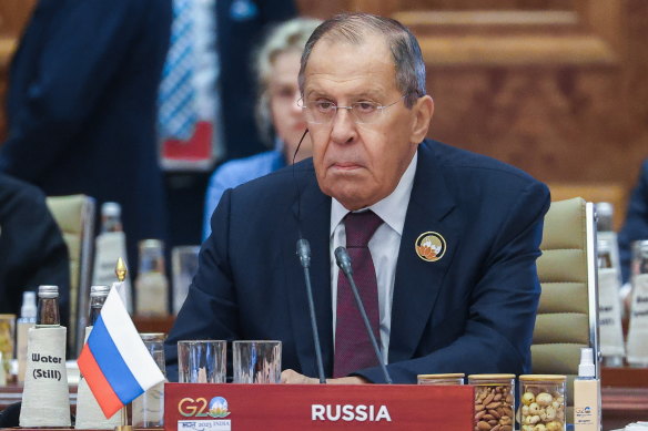 Russian Foreign Minister Sergei Lavrov represented his president Vladimir Putin at the G20 summit in India.