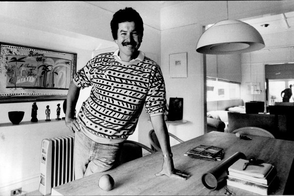 Ken Done at his Balmoral home in 1985.