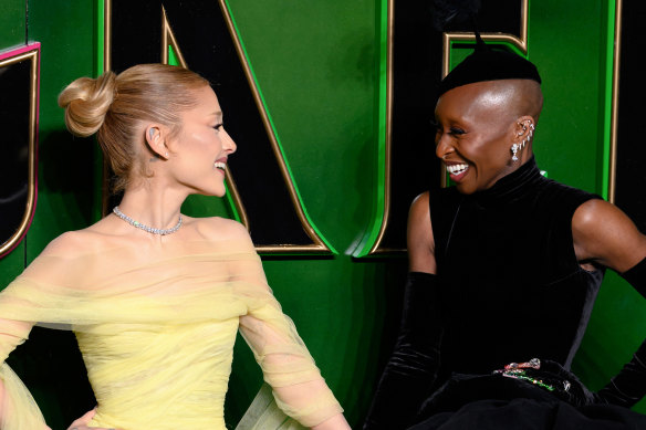 Holding space for each other: the stars of Wicked, Ariana Grande (left) and Cynthia Erivo.