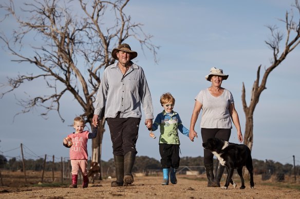 Riverina dairy farmers Barry and Rosey Warburton, who have two young children, feature in the new season of Struggle Street on SBS.
