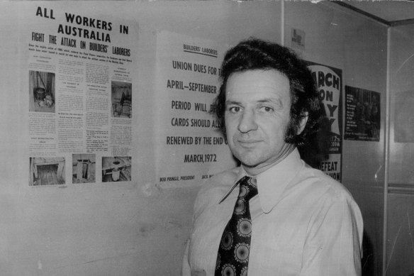 The State secretary of the Builders' Labours' Federation, Mr J. Mundey, on May 4, 1972. 