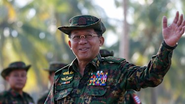 Myanmar military commander-in-chief Senior General Min Aung Hlaing.