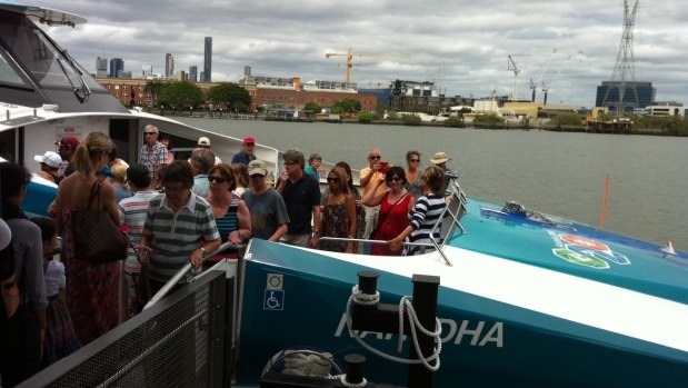 Bulimba commuters are being encouraged to cross the river to Teneriffe to escape congestion.