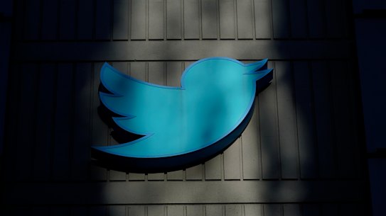 A sign at Twitter headquarters is shown in San Francisco on November 18, 2022. 
