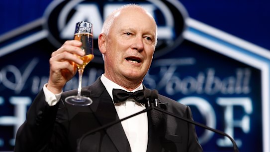 AFL Commission chairman Richard Goyder at this year’s hall of fame function.