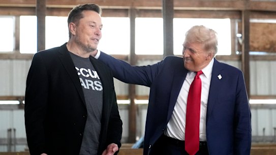 Elon Musk and Donald Trump in happier times.