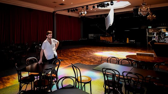 Will Ewing, co-director of The Brunswick Ballroom which has been closed for a week.