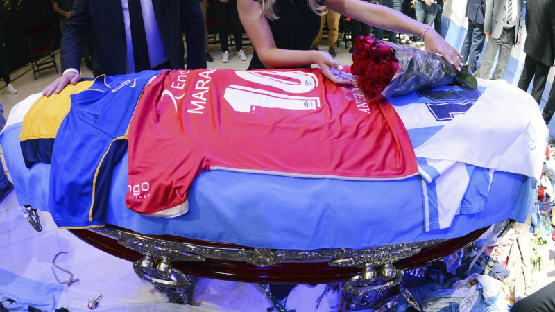 Maradona online funeral photos