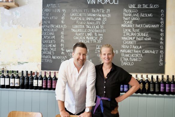 Vin Populi owners Dan Morris and Emma Ferguson.