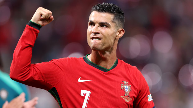 Cristiano Ronaldo made history by taking the field at a sixth European Championships.