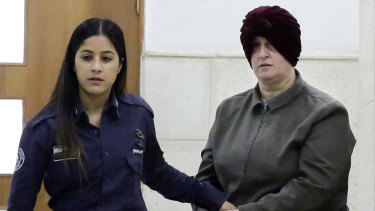 Malka Leifer (right) appears in a court in Israel in 2018.