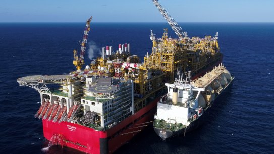 The 488m-long Prelude can accommodate more than 200 crew whose living quarters are protected from the gas-processing equipment by a giant blast wall.