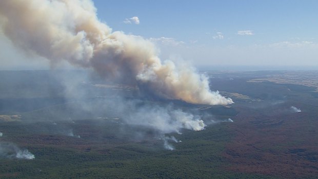 The Carlisle River fire on Saturday afternoon.